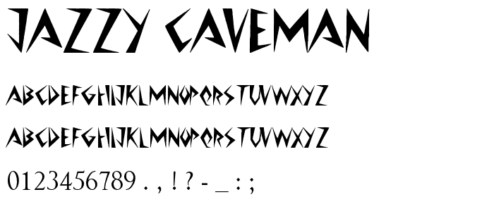 Jazzy Caveman font